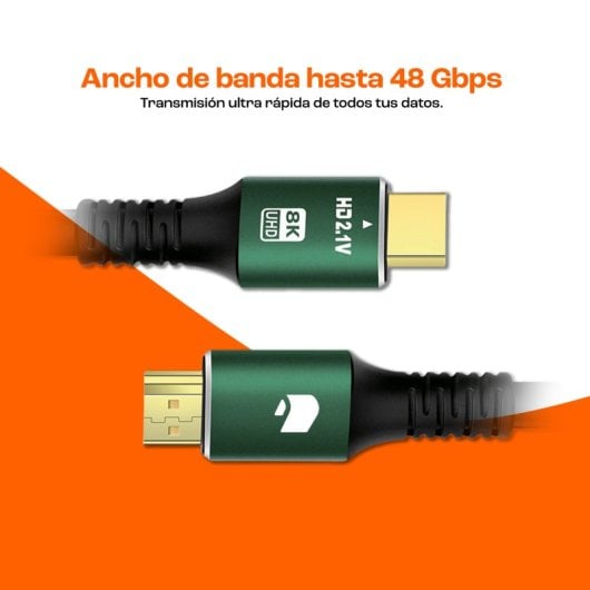 Cabo HDMI Premium PcCom Essential 2.1 8K 60Hz Ultra Alta Velocidade 48Gbps 1,5m