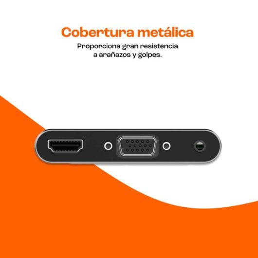 PcCom Essential Adaptador HUB 6 en 1 USB-C a 1x HDMI, 1 x VGA, 1x Audio Jack 3.5mm, 1x USB 3.0, 1x USB-C