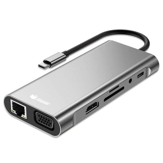 Hub Docking PcCom Essential 11 en 1 USB-C HDMI 4K