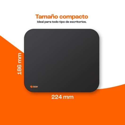 Tapete de Rato PcCom Essential Basic 6mm Preto