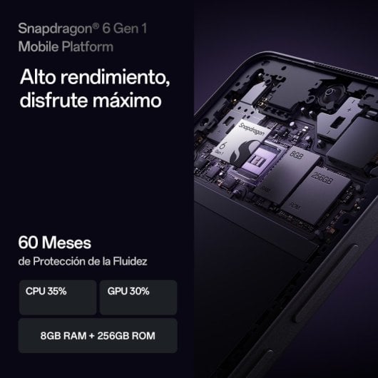Smartphone OPPO Reno13 F 5G avec IA 8 Go/256 Go 6,67" 120 Hz AMOLED 1,5K 50 MP IP69 5 800 mAh 45 W Gris