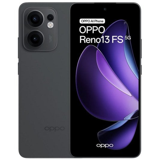 OPPO Reno13 FS 5G Smartphone con IA 12GB/512GB 6.67" 120Hz AMOLED 50MP IP69 5.800mAh 45W Gris