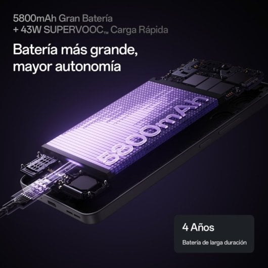 OPPO Reno13 FS 5G Smartphone con IA 12GB/512GB 6.67" 120Hz AMOLED 50MP IP69 5.800mAh 45W Gris