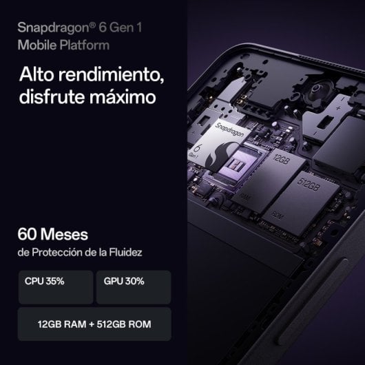 OPPO Reno13 FS 5G Smartphone con IA 12GB/512GB 6.67" 120Hz AMOLED 50MP IP69 5.800mAh 45W Gris