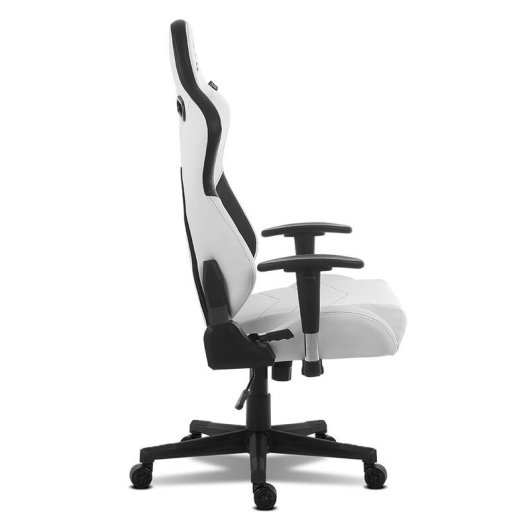 Alpha Gamer Zeta Silla Gaming con Cojín y Almohada Cervical Blanca/Negra