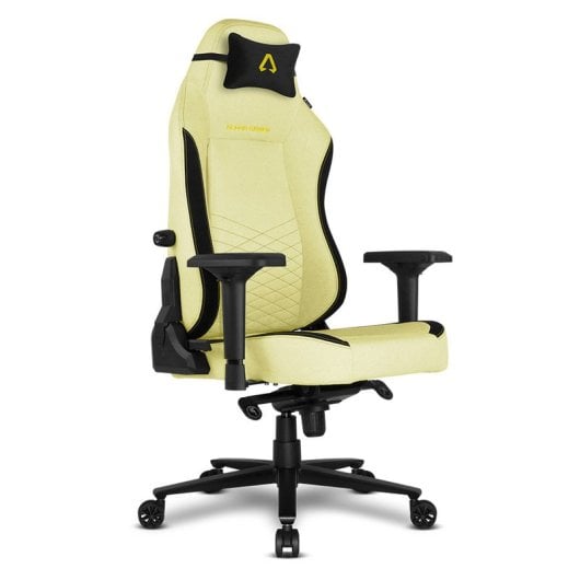 Alpha Gamer Alegra Cadeira Gaming de Tecido com Suporte Lombar Ajustável Amarela/Preta