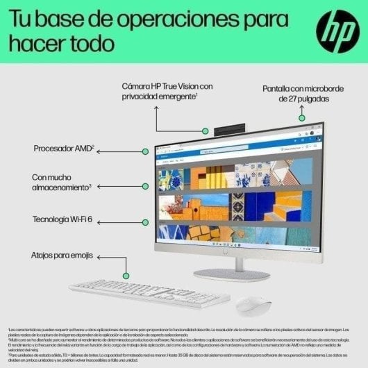 HP All-in-One 27-cr0069ns Intel Core i5-1335U 16GB 512GB SSD Iris Xe FreeDOS Wi-Fi 6