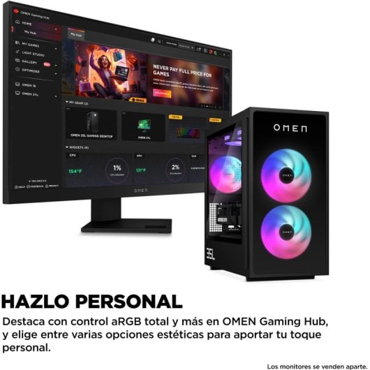 HP OMEN 35L Gaming Desktop GT16-0067ns AMD Ryzen 7 8700F/32GB/1TB SSD/RTX 5070