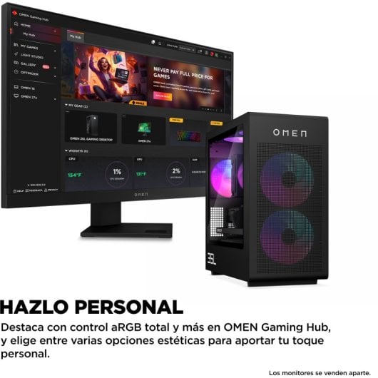 HP OMEN 35L Gaming Desktop GT16-0073ns Intel Core Ultra 5 225F/16GB/1TB SSD/RTX 5070