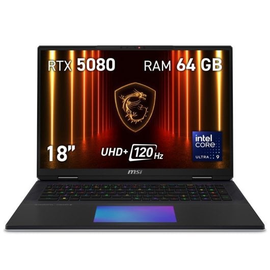 MSI Titan 18 HX AI A2XWIG-245ES MiniLED Intel Core Ultra 9 285HX 64GB 2TB SSD RTX 5080 18" W11