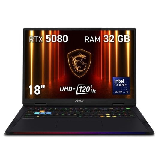 MSI Raider 18 HX AI A2XWIG-252ES Intel Core Ultra 9 285HX/32 GB/1 TB SSD/RTX 5080/18"