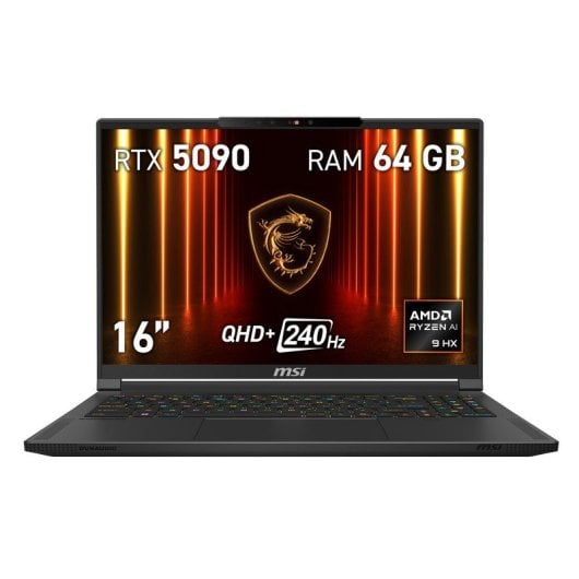 MSI Stealth A16 AI+ A3XWJG-021XES AMD Ryzen AI 9 HX 370/64 GB/1 TB SSD/RTX 5090/16"