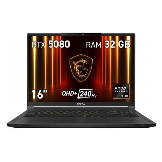 MSI Stealth A16 AI+ A3XWIG-022XES OLED AMD Ryzen AI 9 HX 370 32GB 1TB SSD RTX 5080 16"