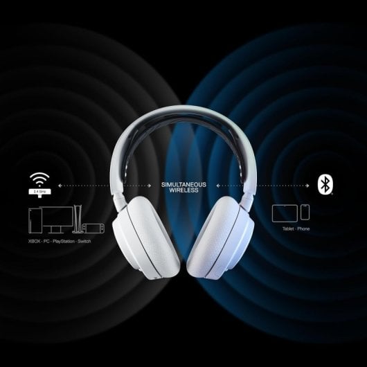SteelSeries Arctis Nova 7X Headset Gaming Sem Fios Bluetooth Branco
