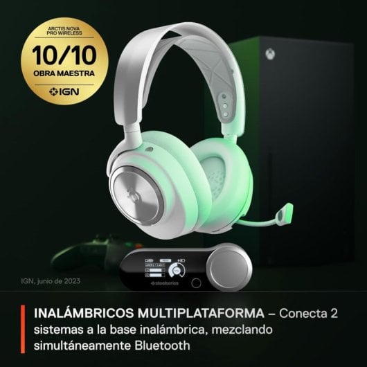 SteelSeries Arctis Nova Pro Wireless Auriculares Gaming Inalámbricos Cancelación de Ruido XBOX Blancos