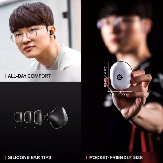 SteelSeries Arctis GameBuds Auriculares Sem Fios Bluetooth com Cancelamento de Ruído para XBOX Pretos