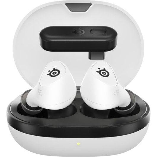 SteelSeries Arctis GameBuds Auriculares Sem Fios Bluetooth com Cancelamento de Ruído para PS5 Brancos