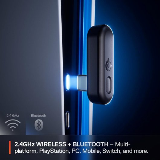 SteelSeries Arctis GameBuds Auriculares Sem Fios Bluetooth com Cancelamento de Ruído para PS5 Brancos