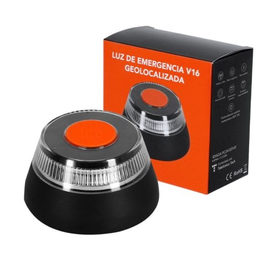 Klack V16 Luz de Emergencia Geolocalizada Seguridad y Visibilidad en la Carretera Negra