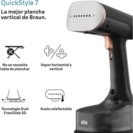 Braun QuickStyle 7 Plancha a Vapor con Suela de Cerámica 1600 W Negro