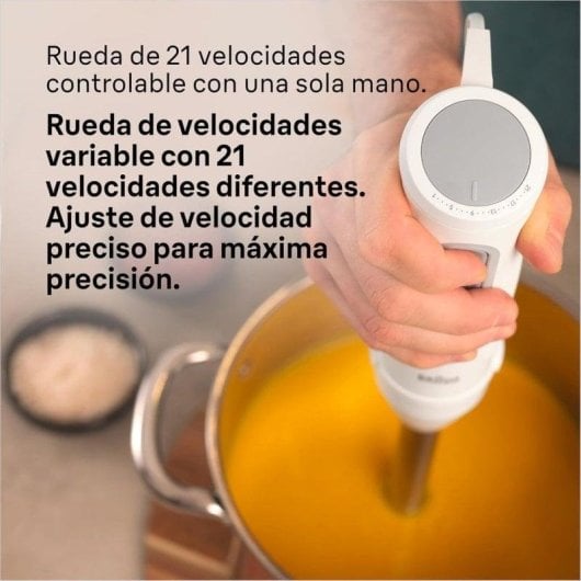 Braun Minipimer 5 MQ 50001 M Frullatore a Immersione 1000W 0.6L Grigio/Bianco