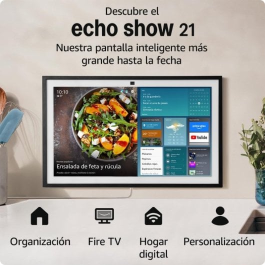 Amazon Echo Show 21 Pantalla Inteligente FullHD 21.5" con Alexa Fire TV Integrado y Mando por Voz Alexa