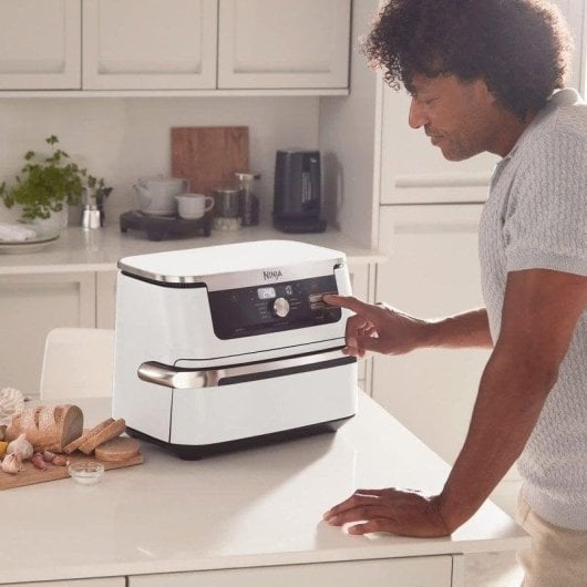 Ninja AF500EUWH Foodi FlexDrawer Freidora de Aire 10.4L Blanca
