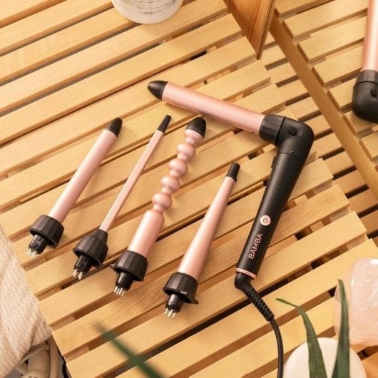 Lockenstab Cecotec SurfCare MultiWaves Keramik 5 Aufsätze 8-25 mm 140-200°C mit Zubehör Schwarz