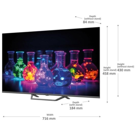 TV Haier QLED H32S80EFX 32" Full HD 60Hz Smart TV Google TV HDR10 Quantum Dot