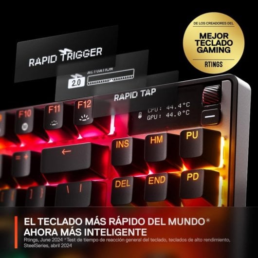 SteelSeries Apex Pro TKL Gen 3 RGB Teclado Mecánico Gaming USB Switch OmniPoint 3.0 Negro Teclado USA