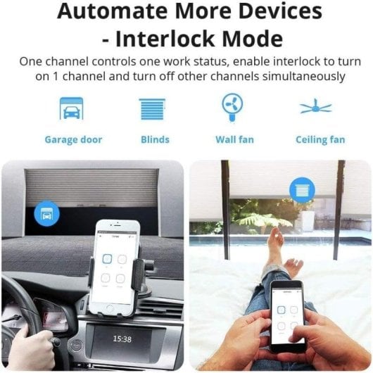 Relais Wi-Fi Sonoff 4CH Pro R3 Contrôle de l’éclairage, Volets, DIN, RF 433 MHz