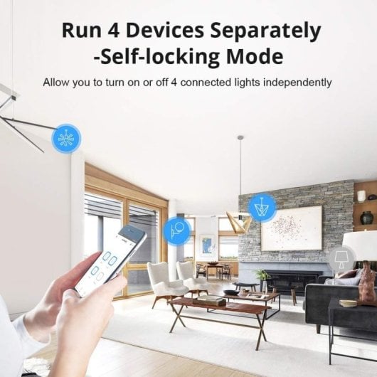 Sonoff 4CH Pro R3 Módulo de 4 Interruptores Inteligentes WiFi Blanco