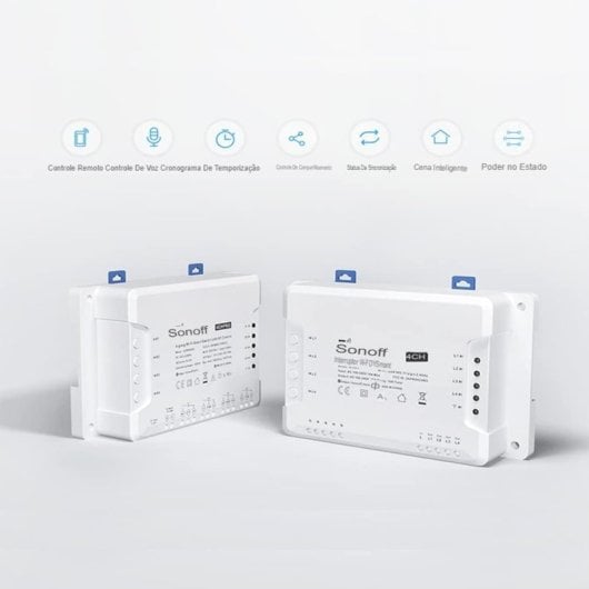 Sonoff 4CH Pro R3 Módulo de 4 Interruptores Inteligentes WiFi Blanco