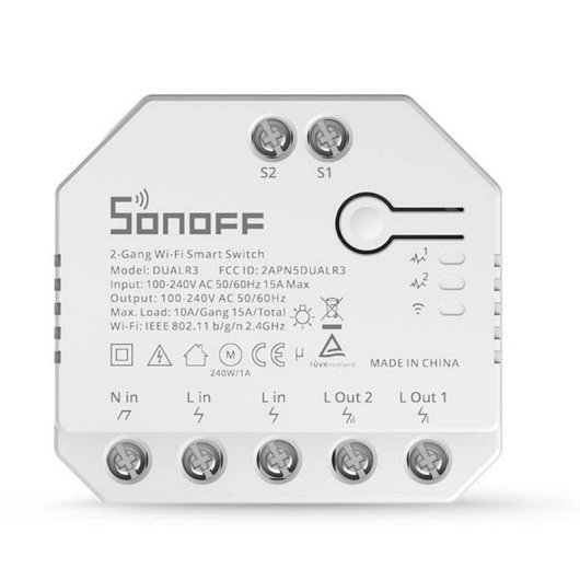 Interrupteur intelligent Wifi Sonoff Dual R3