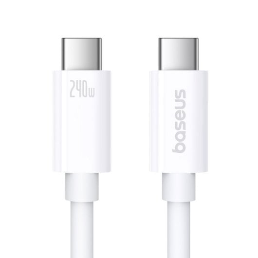 Baseus Superior 2 Cable Carga Rápida 240W USB4 40Gbps USB-C a USB-C 1.8m Blanco