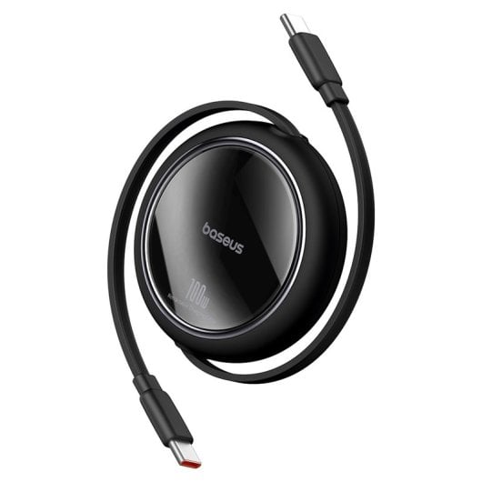 Baseus Free2Draw Cabo Retrátil USB-C com Carga Rápida 100W 1m Preto