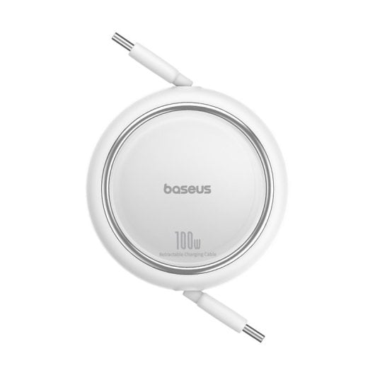 Baseus Free2Draw Cabo Retrátil USB-C com Carga Rápida 100W 1m Branco