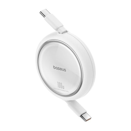 Baseus Free2Draw Cabo Retrátil USB-C com Carga Rápida 100W 1m Branco