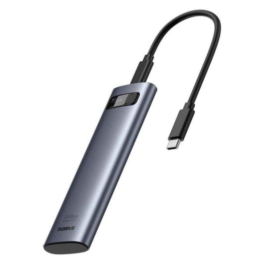 Carcasa SSD Baseus FlyJoy M.2 NVMe 10Gbps USB-C RGB Gris