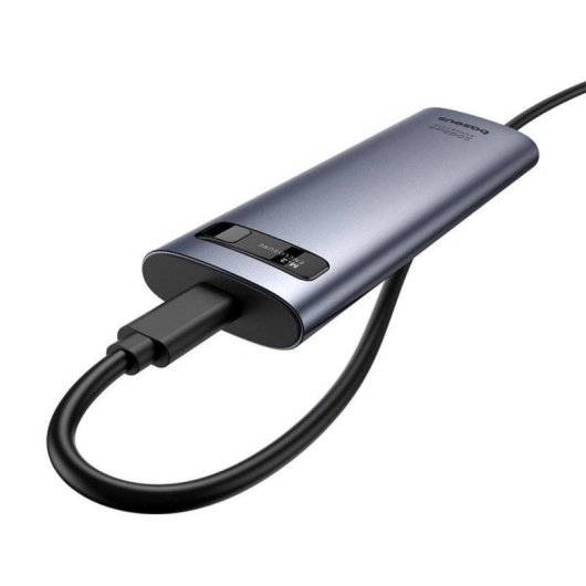 Carcasa SSD Baseus FlyJoy M.2 NVMe 10Gbps USB-C RGB Gris