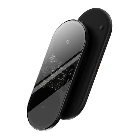 Baseus Kabelloses Ladegerät 2in1 20W LED Digitalanzeige mit 1m USB-C Kabel Schwarz）