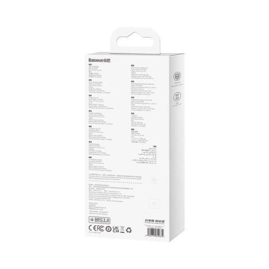 Baseus Kabelloses Ladegerät 2in1 20W LED Digitalanzeige mit 1m USB-C Kabel Schwarz）