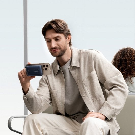 Baseus Nomos Soporte y PowerBank 45W 10000mAh Inalambrico Magnetico Qi2 Azul Oscuro