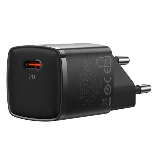 Baseus Cube Pro Mini Carregador de Carga Rápida 30W USB-C Preto