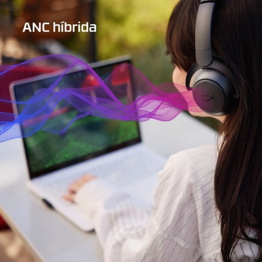 HyperX Cloud MIX 2 Headset Gaming Sem Fios Bluetooth com Cancelamento de Ruído Preto