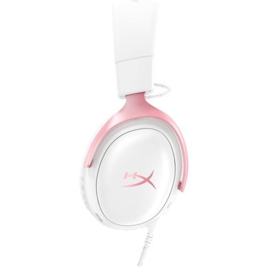 HyperX Cloud III Headset Gaming USB Branco/Rosa