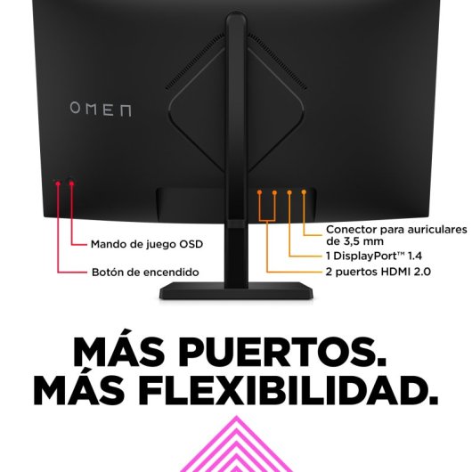 HP OMEN 32c 31.5" LED VA QHD 165Hz HDR400 Altura Ajustable FreeSync Premium Curvo