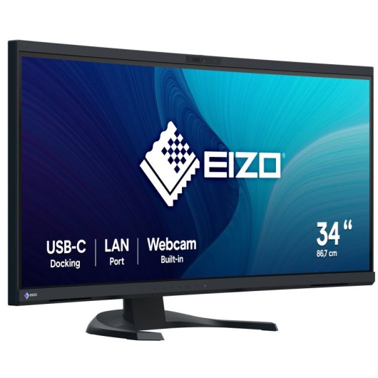 Écran PC Eizo FlexScan EV3450XC 34,1" LED IPS UltraWide QHD Haut-parleurs Hauteur réglable Webcam incurvée USB-C