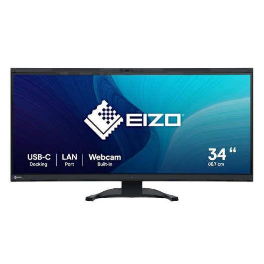 Eizo FlexScan EV3450XC 34,1" LED IPS UltraWide QHD Altoparlanti Altezza regolabile Webcam curva USB-C