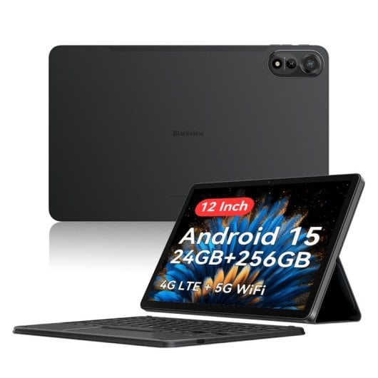 Blackview Mega 2 12" FHD+ 2K 8GB/256GB 4G Android 15 Cinzento + Teclado Bluetooth QWERTY Inglês